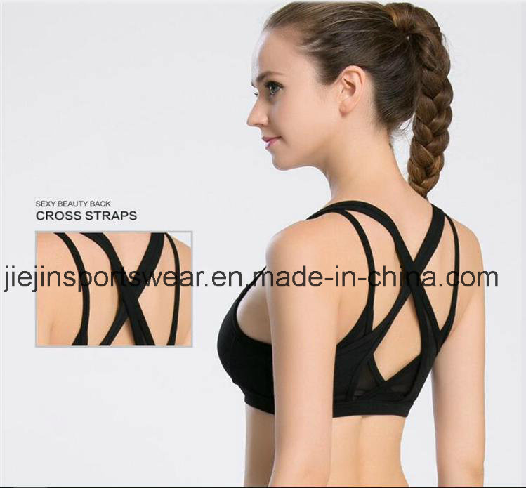 OEM Custom Girl Sport Seamless Hot Sexy Strappy Sports Bra