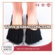 Mens black color five toe five finger 100% cotton invisible socks